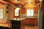 Open country kitchen with gas range